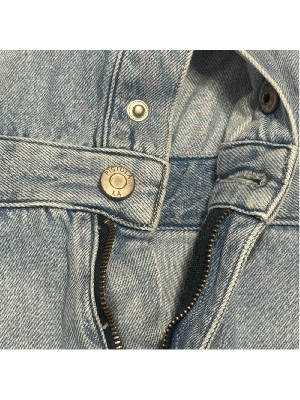Pistola Denim Romper Shorts Jumpsuit Light Wash Belted Utility Size XXL - Picture 14 of 14